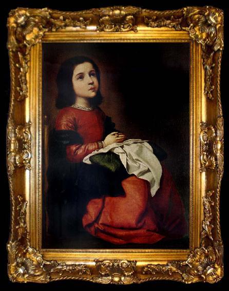 framed  Francisco de Zurbaran The Adolescence of the Virgin, ta009-2